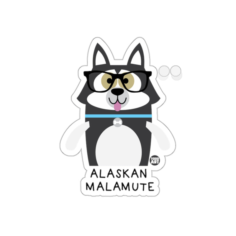 Load image into Gallery viewer, Alaskan Malamute Dog with Glasses Sticker for Fun
