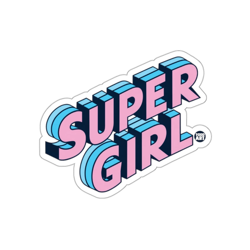 Load image into Gallery viewer, Colorful Super Girl Text Wall Art Print
