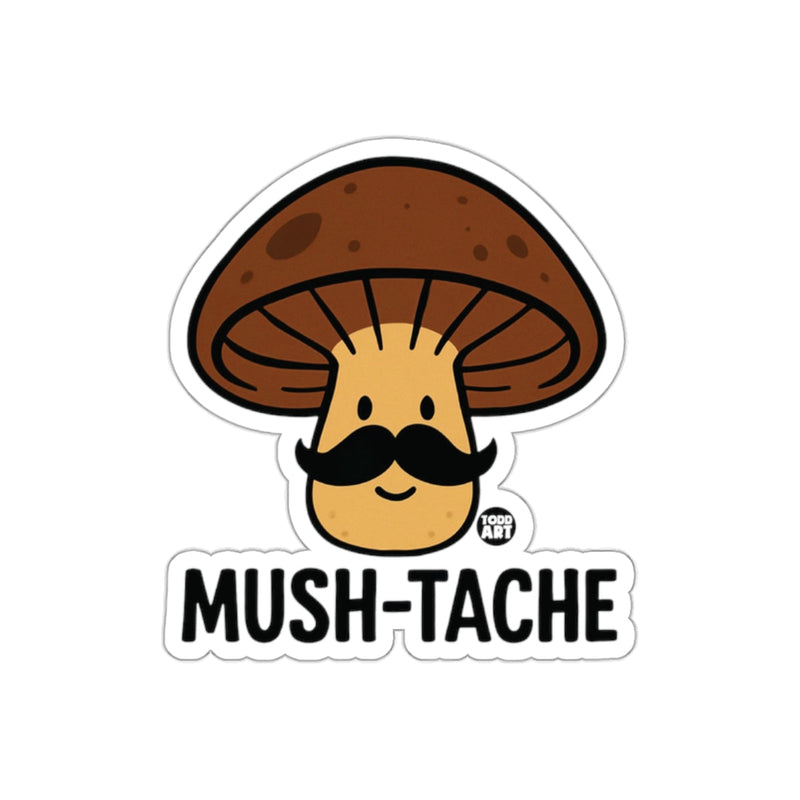 Load image into Gallery viewer, Mush-Tache Illustration with Mustache Sticker
