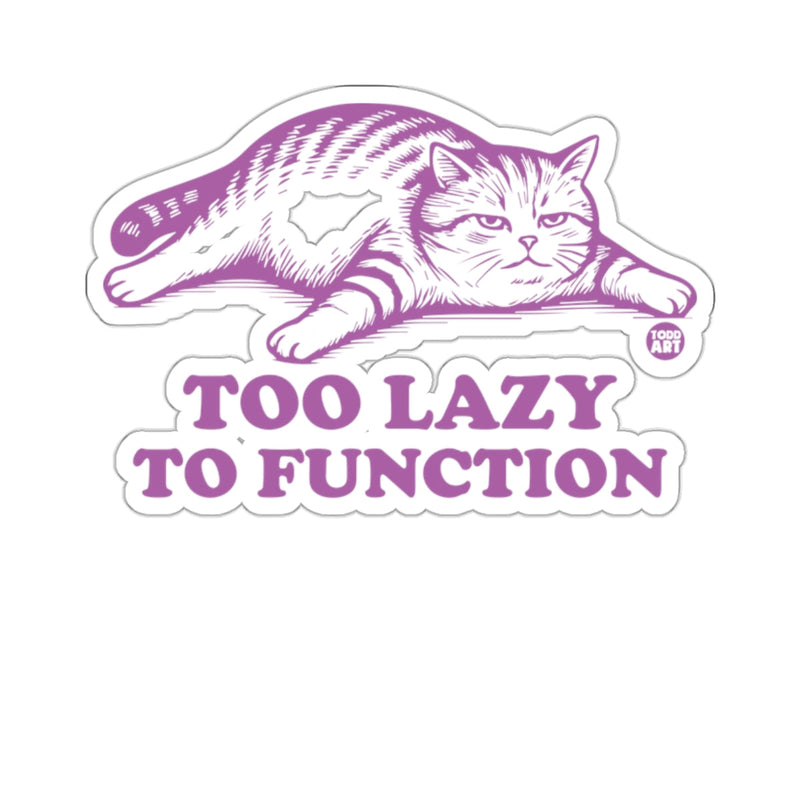 Load image into Gallery viewer, Purple Lazy Cat Too Lazy To Function Fun Image 
