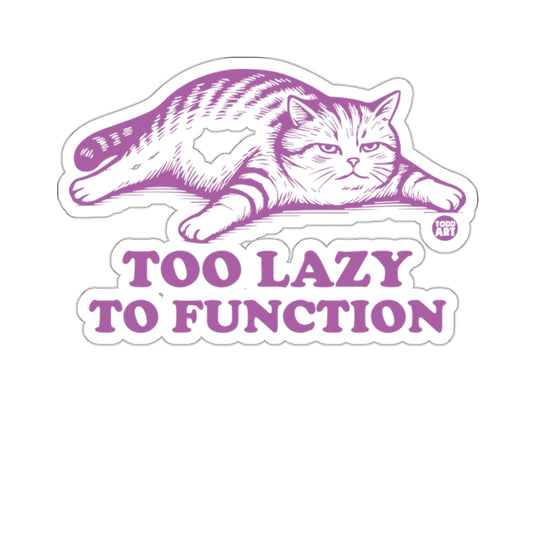 Purple Lazy Cat Too Lazy To Function Fun Image 