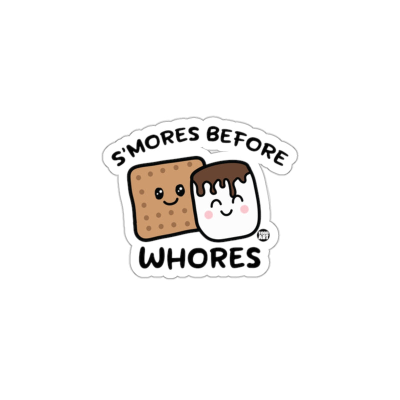 Load image into Gallery viewer, S'mores Before Whores Cute Sticker Graphical Design Sticker
