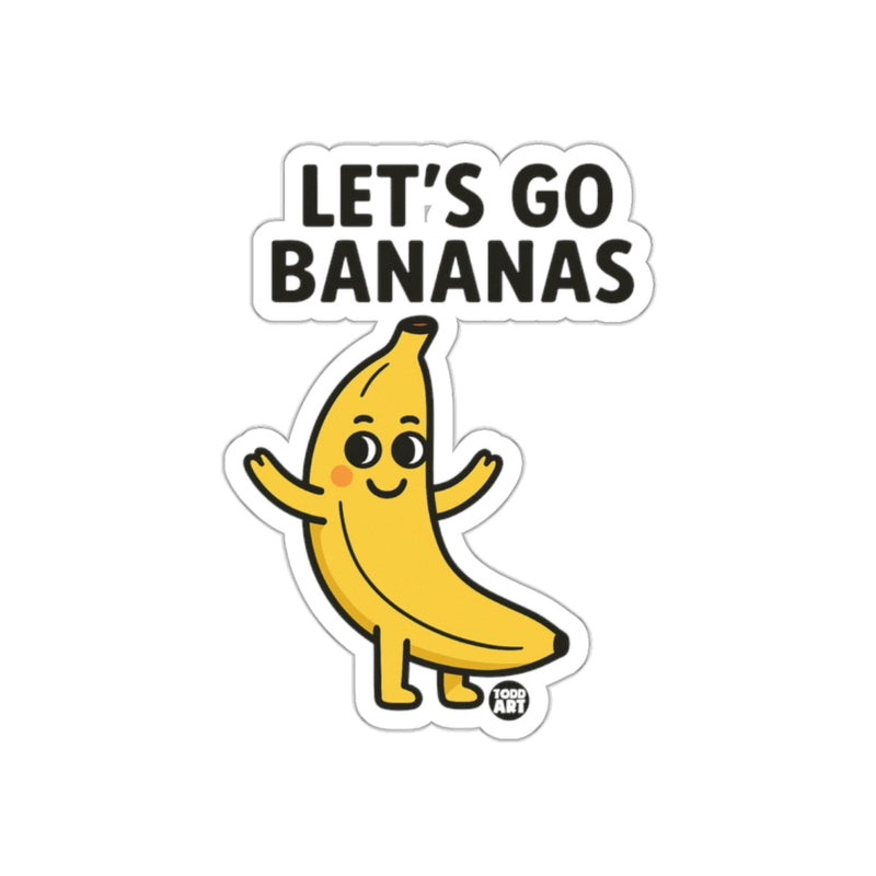 Load image into Gallery viewer, Let's Go Bananas Funny Banana Character Sticker
