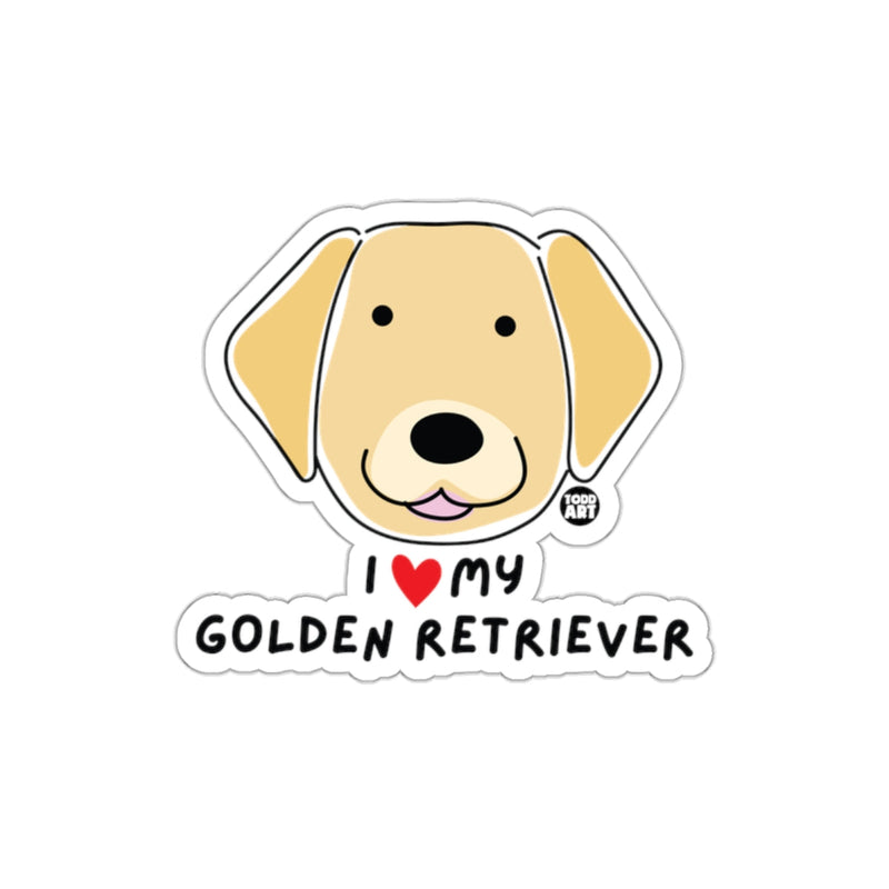 Load image into Gallery viewer, I Love My Golden Retriever Sticker Dog Lover Gift
