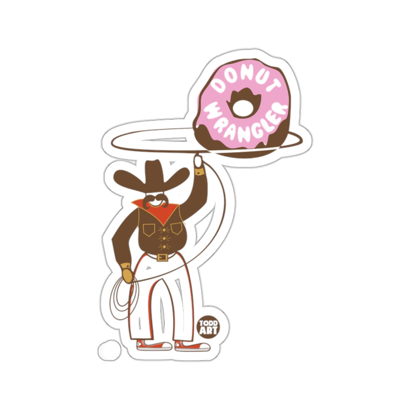 Load image into Gallery viewer, Donut Wrangler Cowboy Sticker Fun Design
