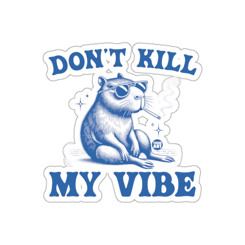 Load image into Gallery viewer, Don't Kill My Vibe Hippie Frog Sticker Design
