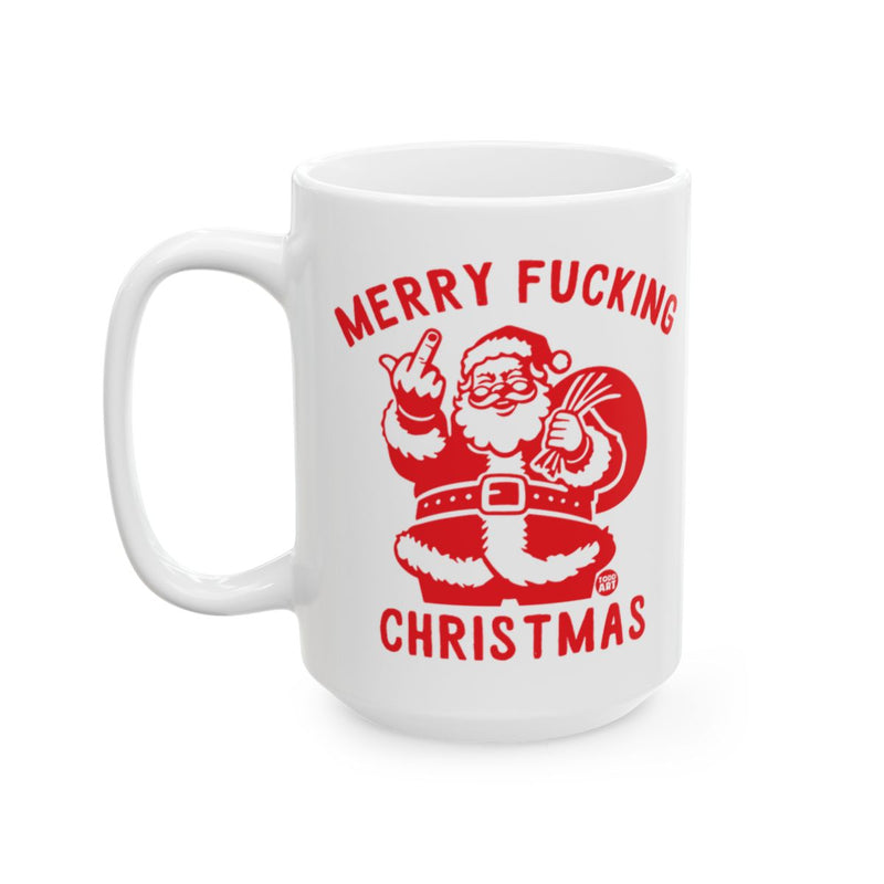 Load image into Gallery viewer, Merry Fucking Christmas Santa Mug with Funny Design
