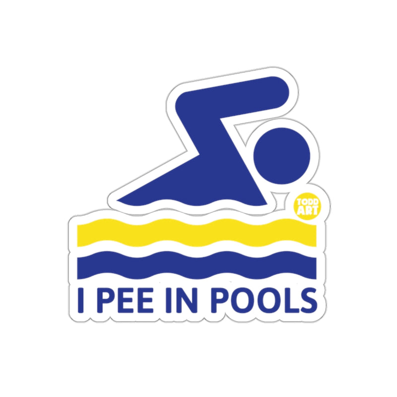 Load image into Gallery viewer, I Pee In Pools Swimmer Todd Art Funny Novelty sticker
