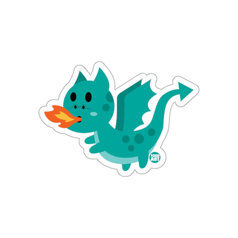 Load image into Gallery viewer, Adorable Fire-Breathing Dragon Cartoon Sticker
