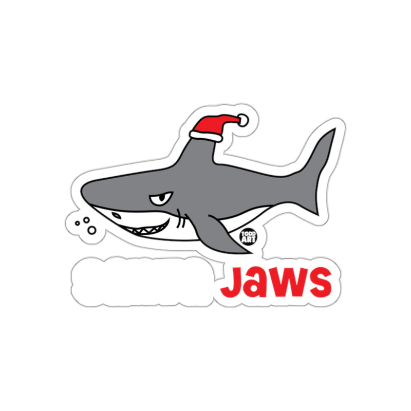 Load image into Gallery viewer, Santa Jaws Festive Shark Sticker Holiday Fun
