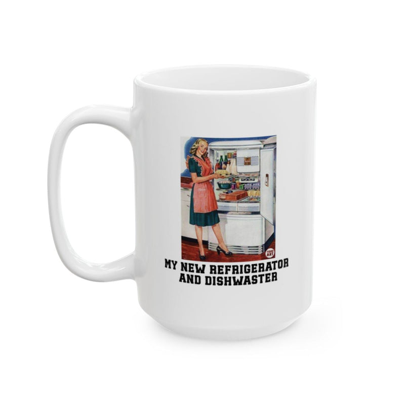 Load image into Gallery viewer, My New Refrigerator and Dishwaster Mug with Retro Design
