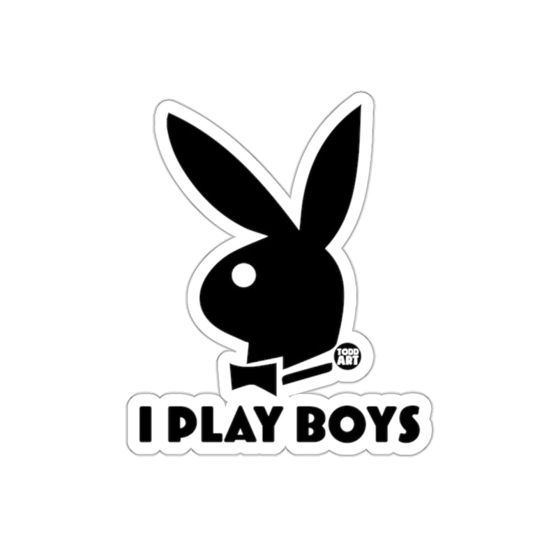 Load image into Gallery viewer, I Play Boys Bunny Rabbit Head Design sticker
