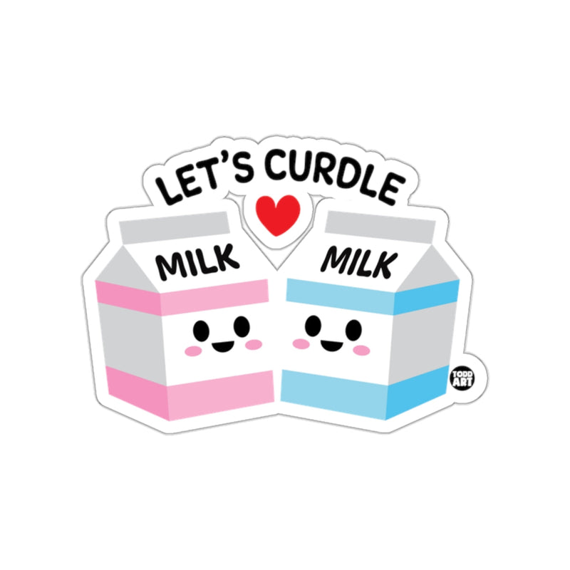 Load image into Gallery viewer, Let's Curdle Milk Cartoon Heart Sticker Product
