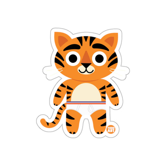 Cute Cartoon Tiger Illustration Kids Sticker Product