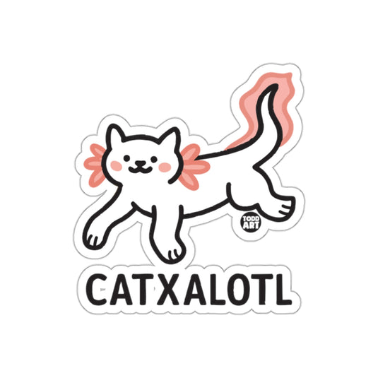 Adorable Catxalotl Feline Amphibian Hybrid Artistic sticker