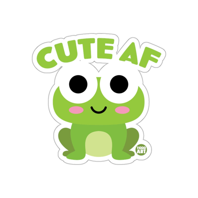 Load image into Gallery viewer, Cute AF Green Frog Sticker for Kids and Adults to Enjoy
