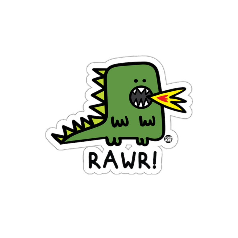 Load image into Gallery viewer, RAWR Green Dinosaur sticker Perfect for Kids and Fun
