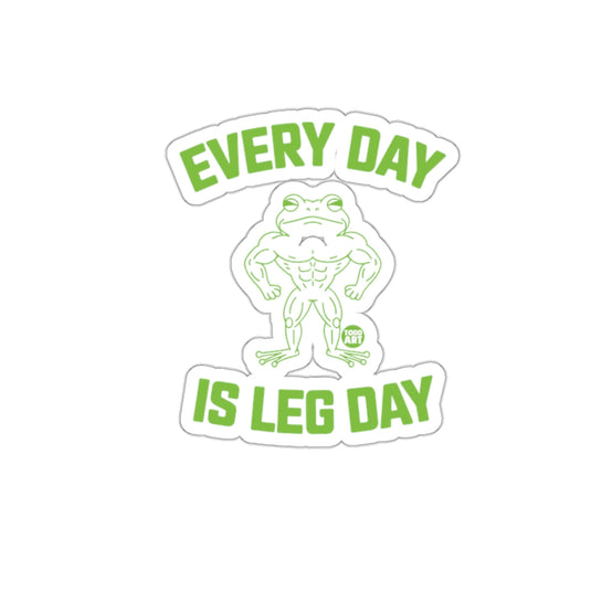 Funny Every Day Is Leg Day Frog Sticker for Laptops