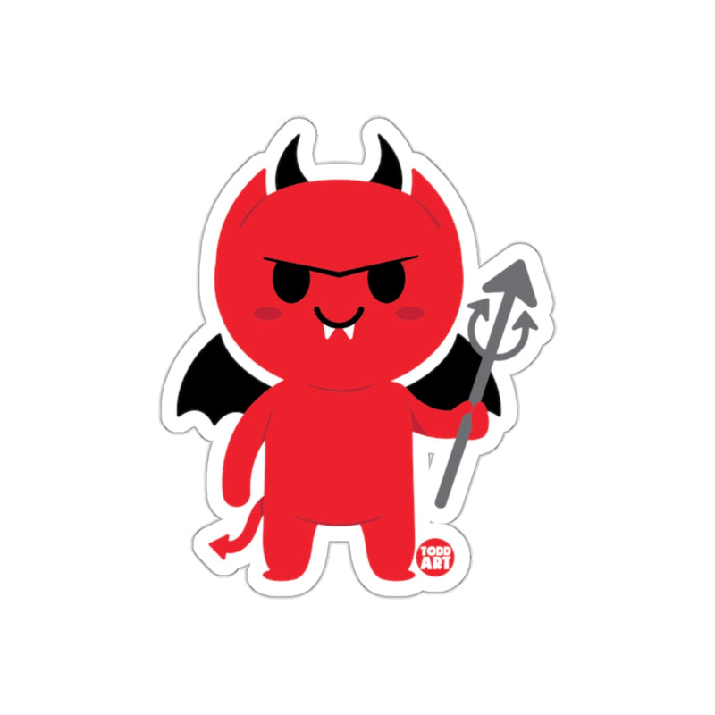 Load image into Gallery viewer, Cute Cartoon Devil Holding Pitchfork Sticker Decal

