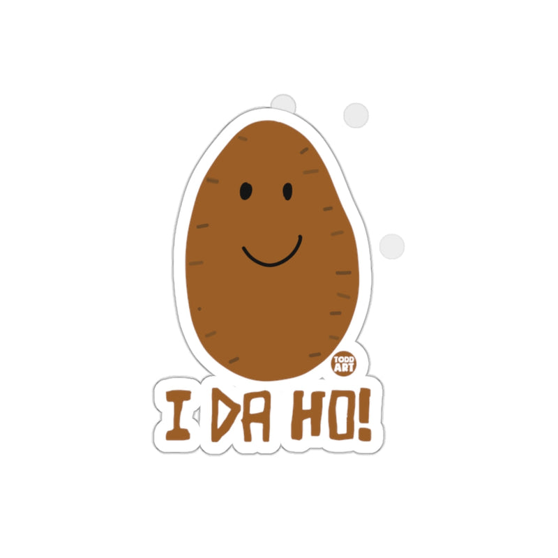 Load image into Gallery viewer, Cute Smiling Potato with Funny I DA HO Text Sticker
