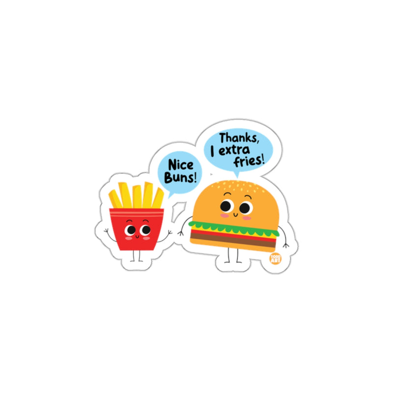 Load image into Gallery viewer, Funny Hamburger and Fries Talking Sticker
