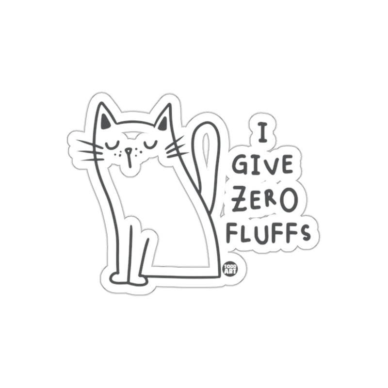Load image into Gallery viewer, I Give Zero Fluffs Cat Sticker for Fun and Expression
