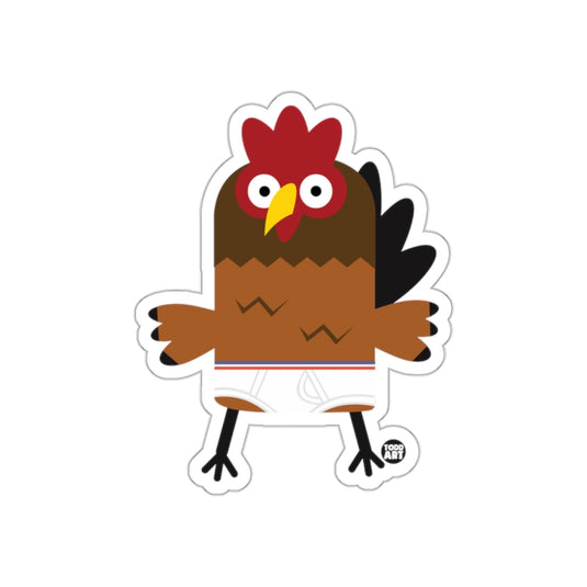 Cute Cartoon Chicken Character Sticker for Decor