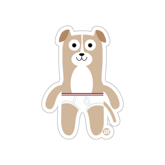 Cute Cartoon Dog Wearing Underpants Sticker