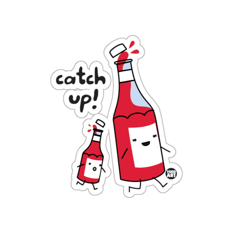 Load image into Gallery viewer, Funny Catch Up Ketchup Bottles Sticker Product
