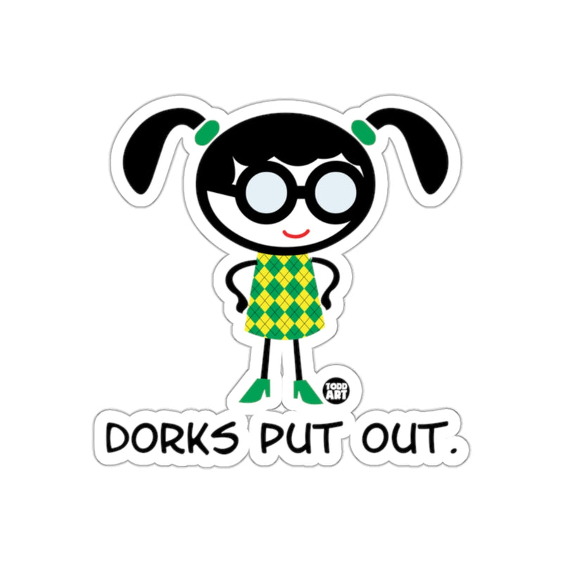 Load image into Gallery viewer, Dorks Put Out Cartoon Character Sticker Product
