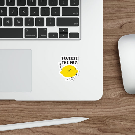 Squeeze The Day Lemon Sticker Laptop Decal Fun Art
