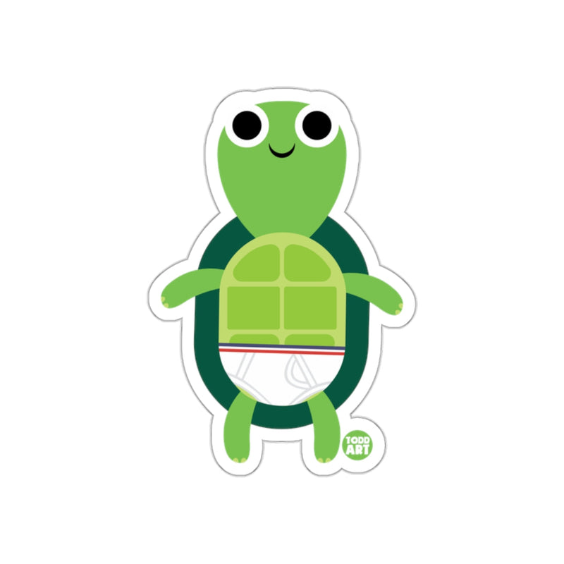 Load image into Gallery viewer, Cute Cartoon Turtle with Diaper Sticker Product
