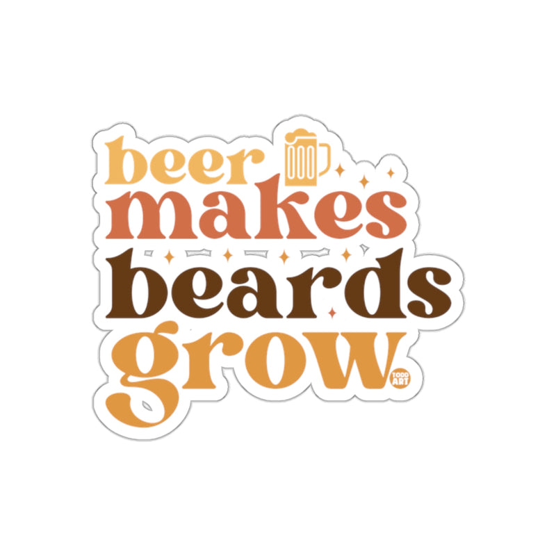 Load image into Gallery viewer, Beer Makes Beards Grow Funny Retro Todd Art sticker
