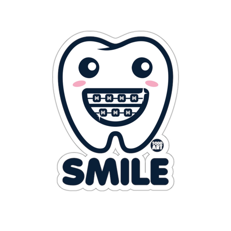 Load image into Gallery viewer, Smile Tooth With Braces Cartoon Sticker Product
