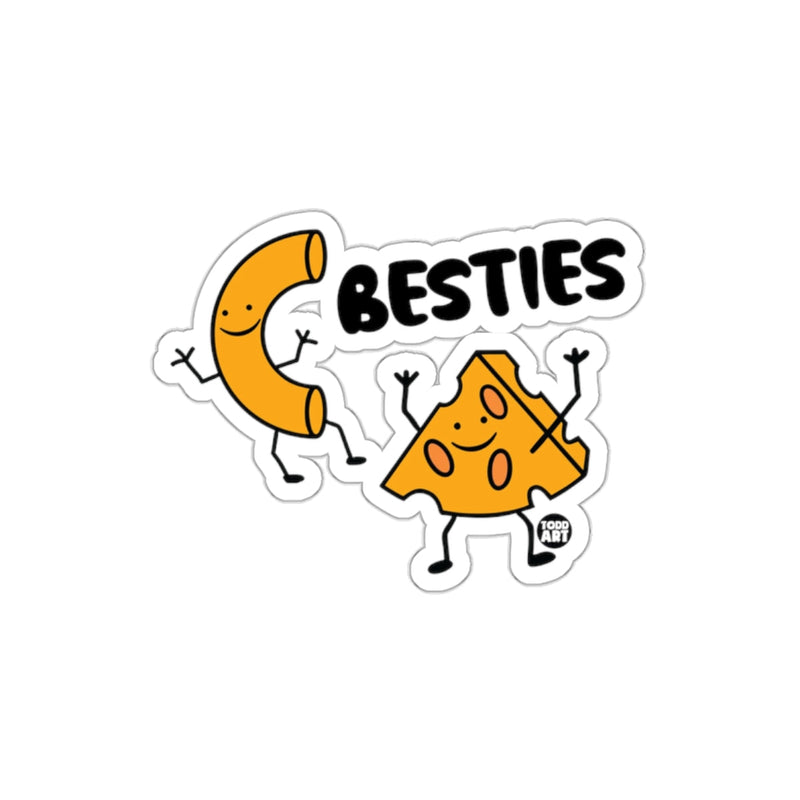 Load image into Gallery viewer, Macaroni Cheese Besties Fun Sticker Graphic Design
