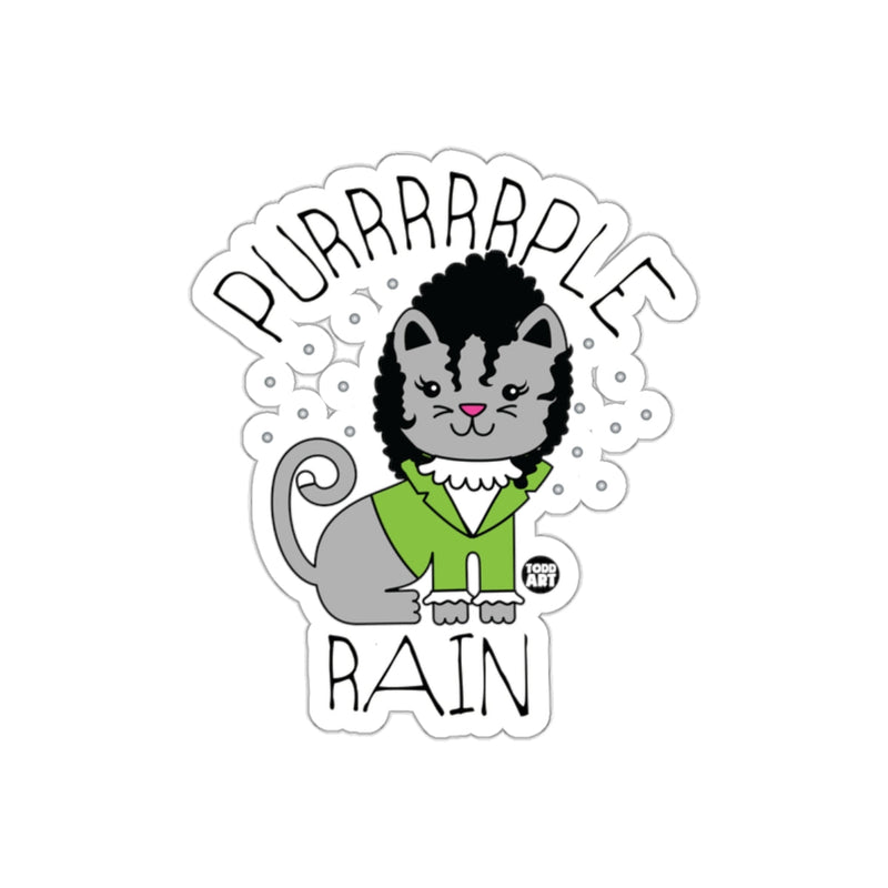 Load image into Gallery viewer, Purrrrple Rain Cat Graphic Illustration Sticker
