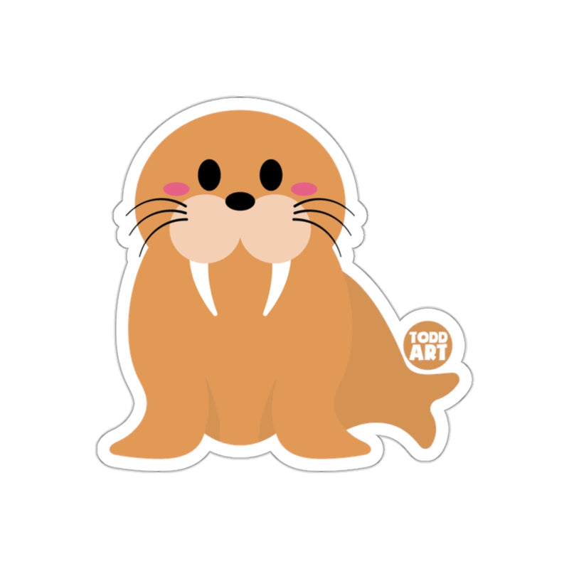 Load image into Gallery viewer, Cute Cartoon Walrus Sticker by Todd Art sticker
