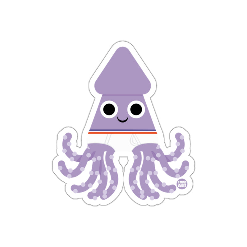 Load image into Gallery viewer, Adorable Purple Squid with Smiling Face sticker
