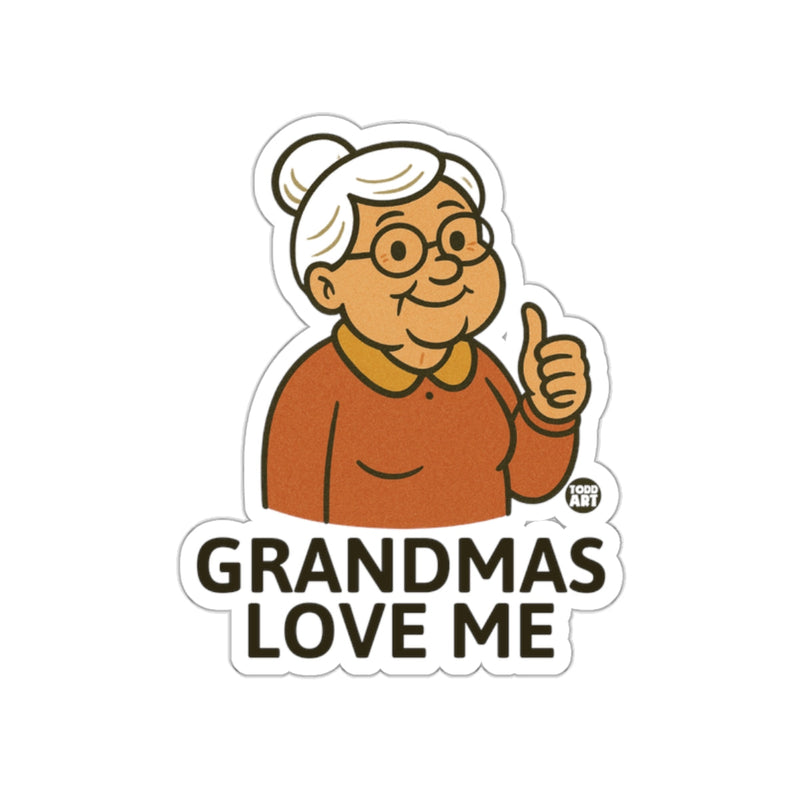 Load image into Gallery viewer, Grandmas Love Me Thumbs Up Sticker for All Ages
