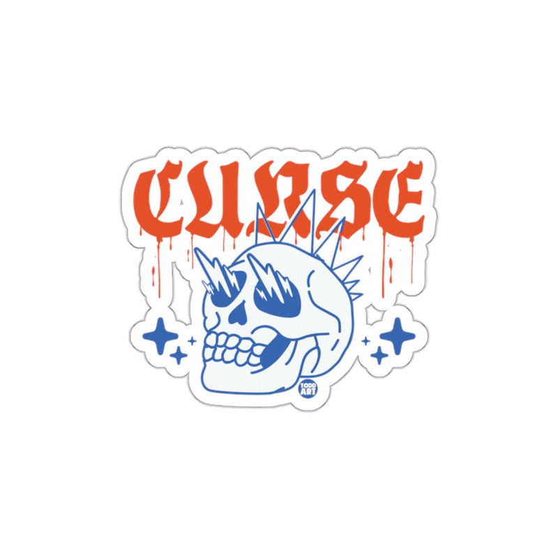 Load image into Gallery viewer, Curse over Skull with Stars Trendy Design Cool sticker
