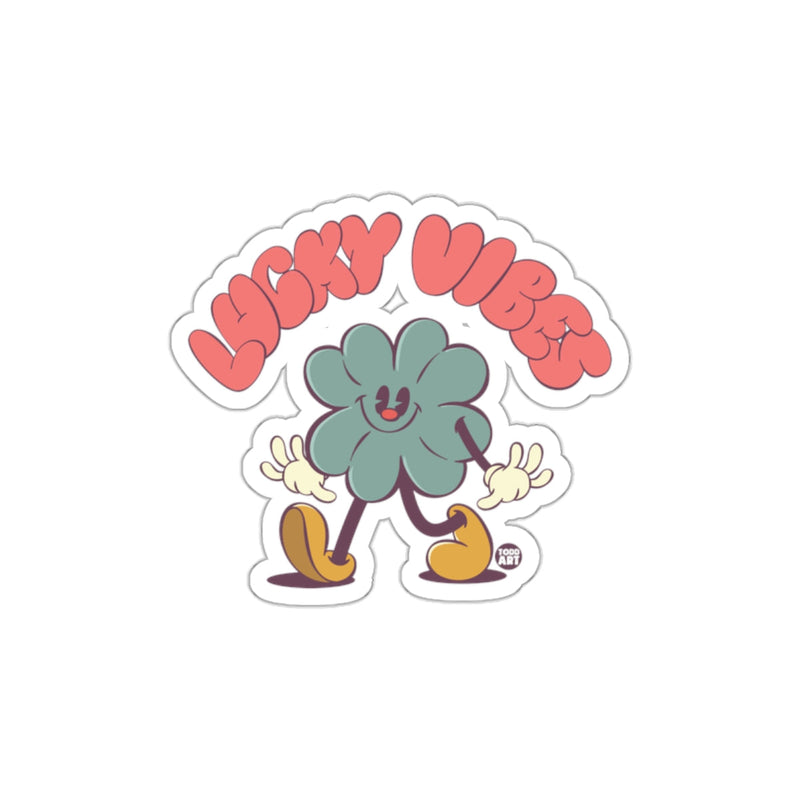 Load image into Gallery viewer, Lucky Vibes Cute Cartoon Clover sticker
