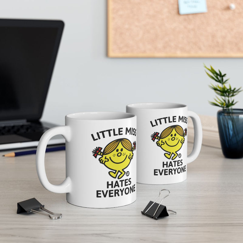 Load image into Gallery viewer, Little Miss Hates Everyone Novelty Mug Funny Gift Item
