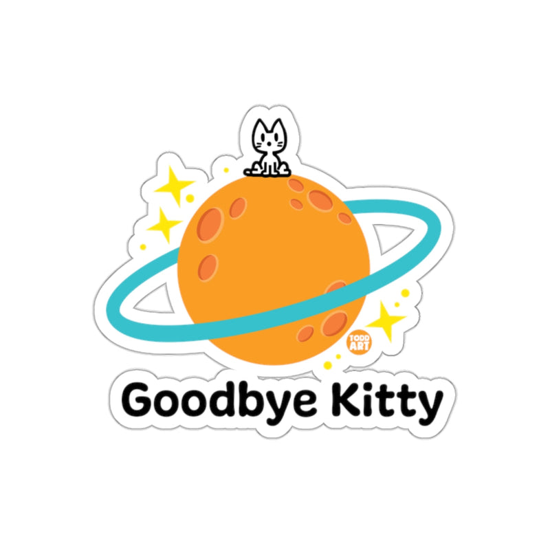 Load image into Gallery viewer, Goodbye Kitty Astronaut Sticker Cute Planet Design
