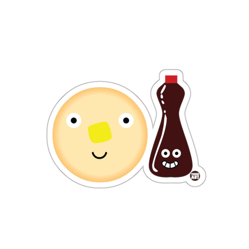 Load image into Gallery viewer, Funny Cute Pancake and Syrup Cartoon Sticker
