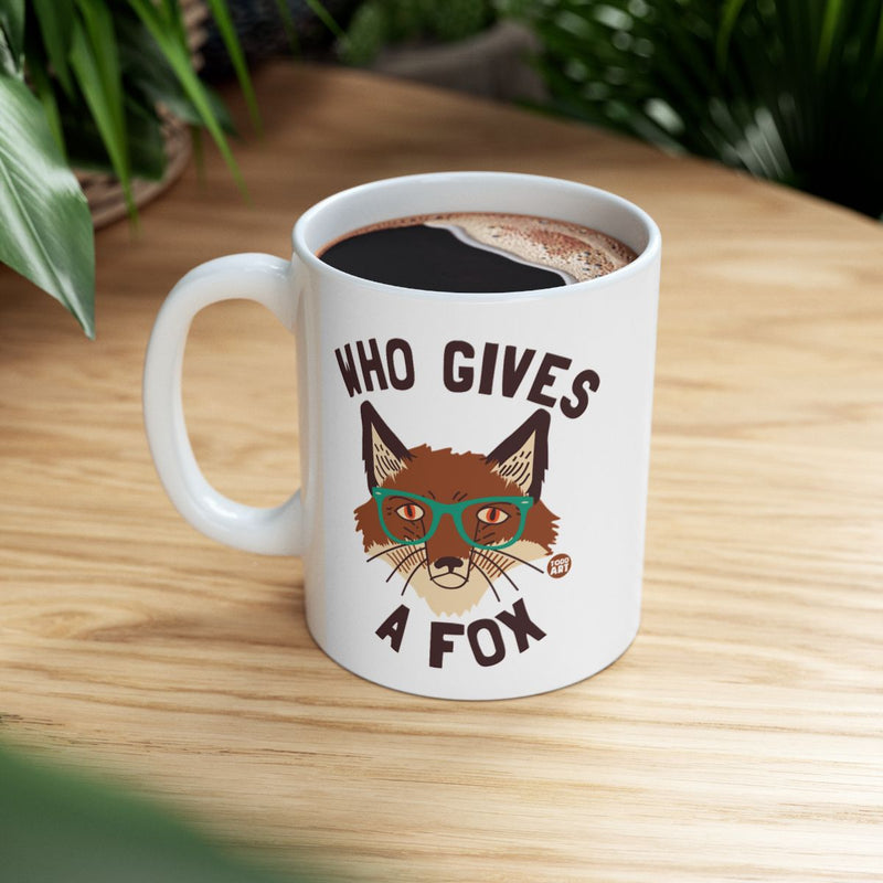Load image into Gallery viewer, Who Gives A Fox Funny Coffee Mug
