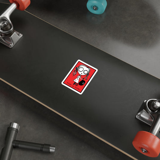 Trick or Trick Artwork Sticker for Skateboards