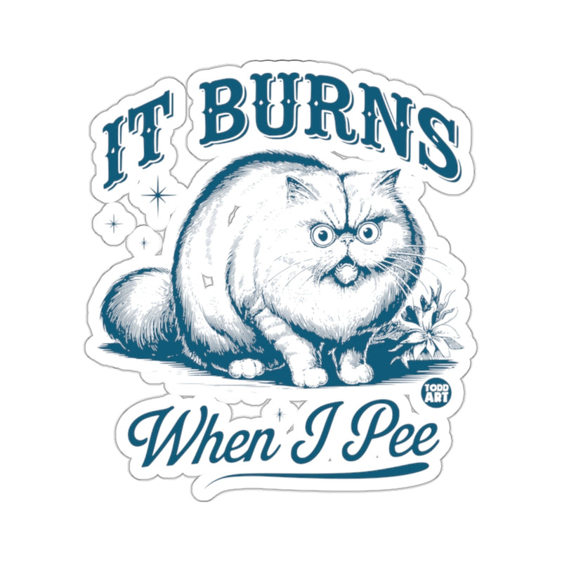 Load image into Gallery viewer, IT BURNS When I Pee Funny Cat Design 
