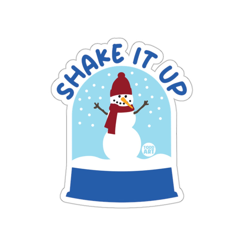 Load image into Gallery viewer, Shake It Up Snowman in Snow Globe Art Sticker
