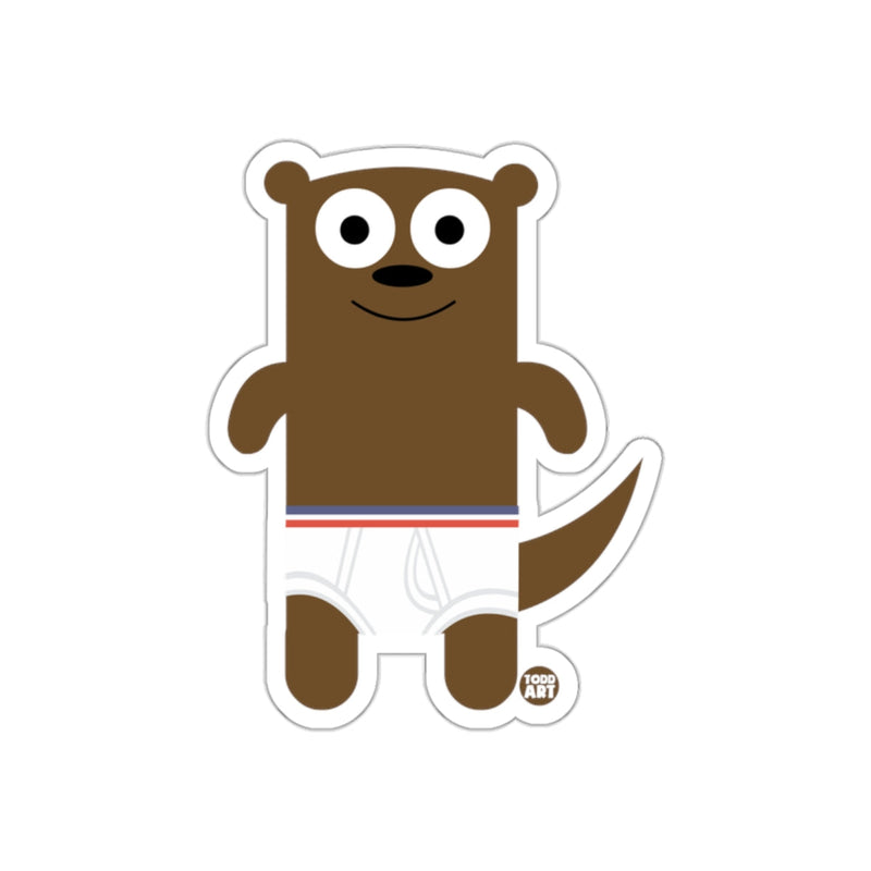 Load image into Gallery viewer, Cute Cartoon Bear with Boxer Shorts Sticker Decal
