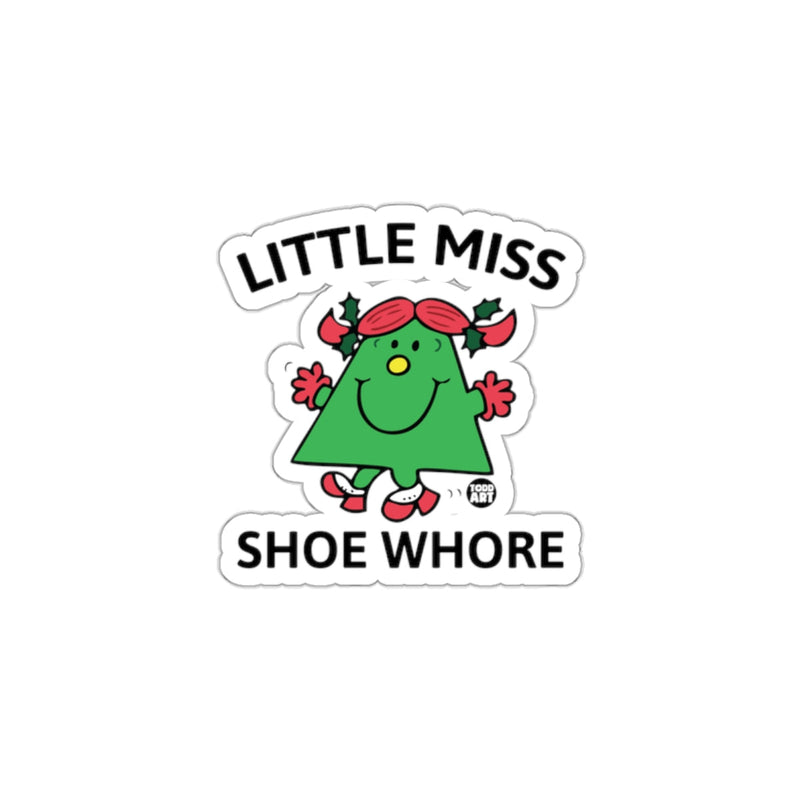 Load image into Gallery viewer, Little Miss Shoe Whore Funny Cartoon Character sticker
